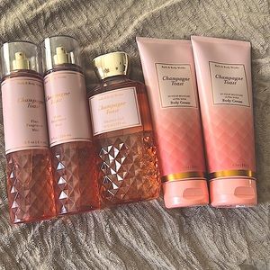 Bath & Body Works Champagne Toast (Shower gel, lotion, body spray) 5 total